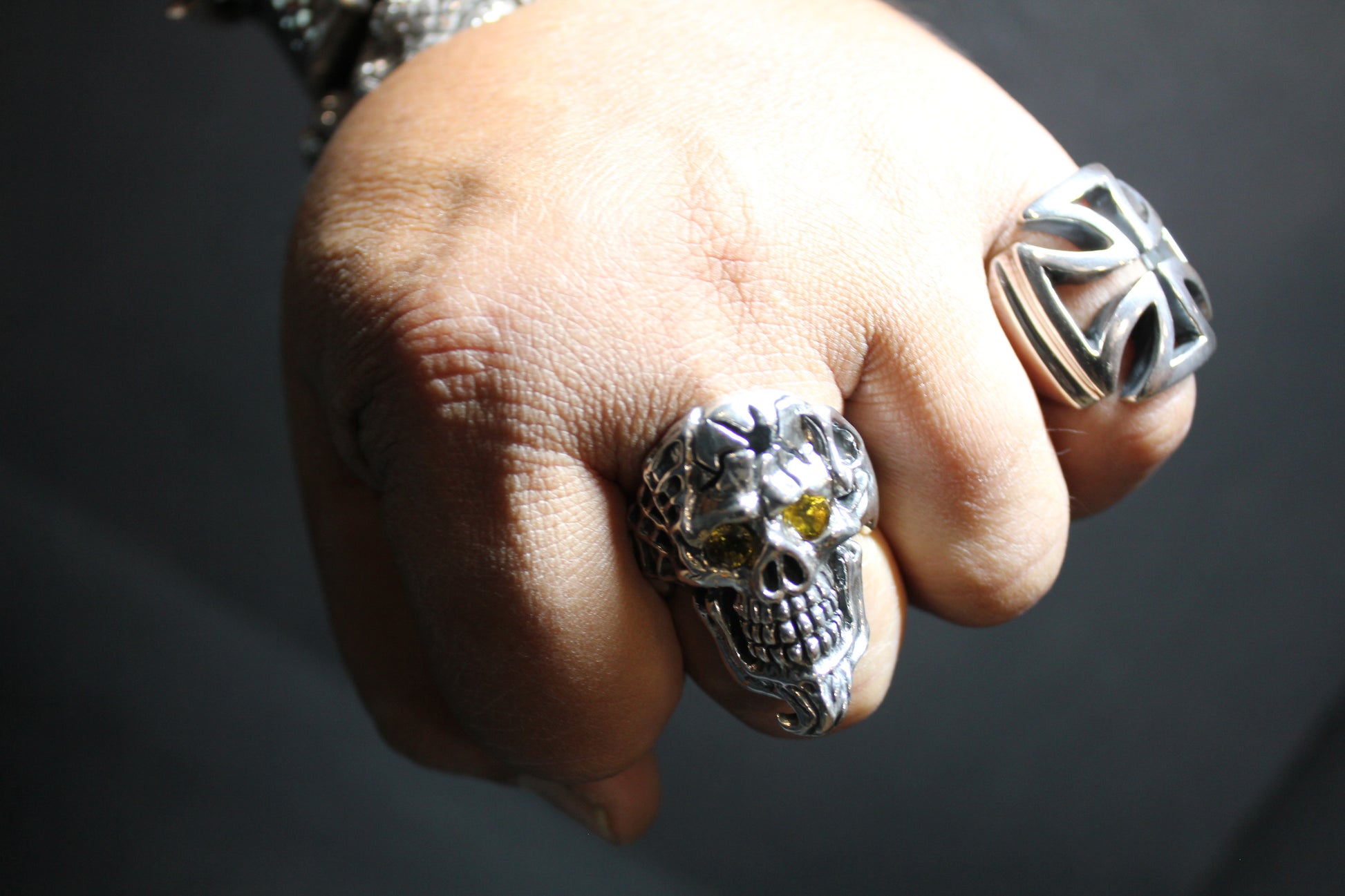 Ace of Spades Skull (Cain, With Yellow Sapphire Eyes)